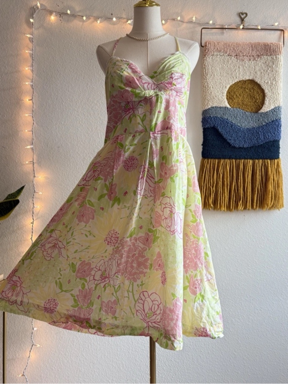 Lilly Pulitzer Dress Women’s Size 14 Silk Blend Floral Midi Floral Preppy Beach